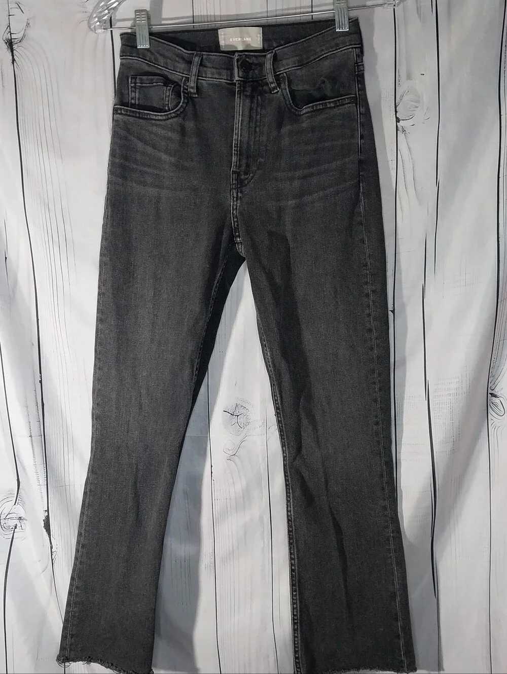 Everlane The Cheeky Bootcut High-Rise Raw Hem Casual Retro Boho Preppy Jeans - Picture 1 of 8